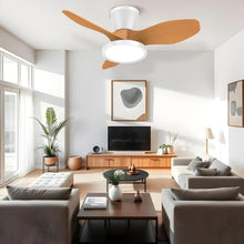 Load image into Gallery viewer, Quiet 32 Inch Ceiling Fan With LED Light Energy Efficient