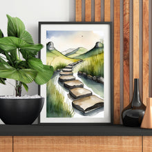 Load image into Gallery viewer, Wall Decor Giclee Poster Art Print - Stepping Stones Nature