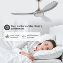 Load image into Gallery viewer, 52 Inch Quiet DC Motor Ceiling Fan With LED Lights Remote Control