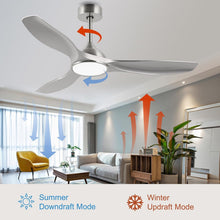 Load image into Gallery viewer, 52 Inch Quiet DC Motor Ceiling Fan With LED Lights Remote Control