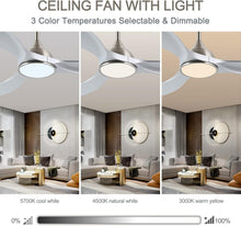 Load image into Gallery viewer, 52 Inch Quiet DC Motor Ceiling Fan With LED Lights Remote Control