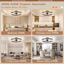 Load image into Gallery viewer, 19.7 Inch Low Profile Ceiling Fan With Light Remote