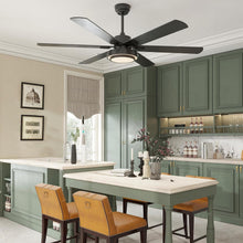 Load image into Gallery viewer, 62-Inch Ceiling Fan With Lights And Remote Control Black