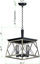 Load image into Gallery viewer, 4 Light Farmhouse Vintage Chandelier White Oak Finish
