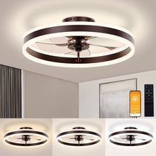 Load image into Gallery viewer, 19.7 Inch Low Profile Ceiling Fan With Light Remote