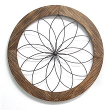 Load image into Gallery viewer, Black Metal and Wood Framed Wall Art