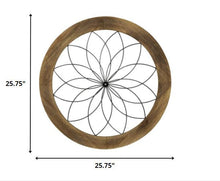 Load image into Gallery viewer, Black Metal and Wood Framed Wall Art