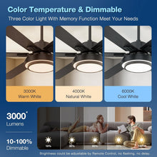 Load image into Gallery viewer, 62-Inch Ceiling Fan With Lights And Remote Control Black