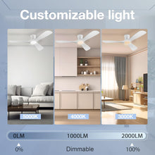 Load image into Gallery viewer, 52 Inch Smart Low Profile Ceiling Fan With Remote Control
