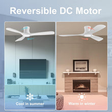 Load image into Gallery viewer, 52 Inch Smart Low Profile Ceiling Fan With Remote Control