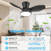 Load image into Gallery viewer, 32 Inch Quiet Ceiling Fan With LED Light And Remote