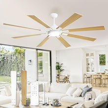 Load image into Gallery viewer, 72 Inch White Ceiling Fan With Lights And Remote DC Motor