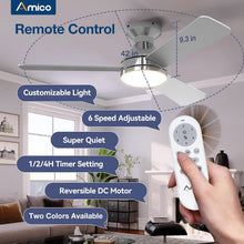 Load image into Gallery viewer, 42 Inch Ceiling Fan With Dimmable Light And Remote