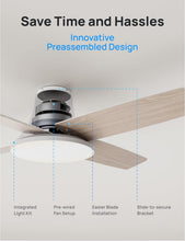 Load image into Gallery viewer, 44 Inch Ceiling Fan With Lights White Remote Control