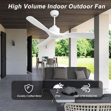 Load image into Gallery viewer, 52 Inch White Smart Ceiling Fan With Lights And Remote