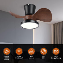 Load image into Gallery viewer, 22 Inch Quiet Ceiling Fan With LED Light And Remote