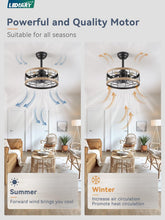 Load image into Gallery viewer, 16.5 Inch Rustic Brown Caged Ceiling Fan With Light