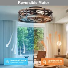 Load image into Gallery viewer, Rustic Bladeless Ceiling Fan With Light And Remote 6 Speeds