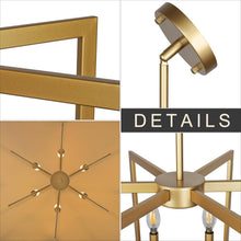 Load image into Gallery viewer, Six Light Gold Pendant Light Modern Farmhouse Chandelier