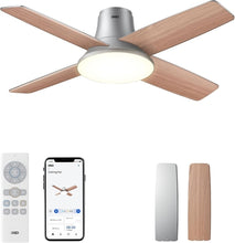 Load image into Gallery viewer, Smart Ceiling Fan 44 Inch Silver With Dimmable LED Light