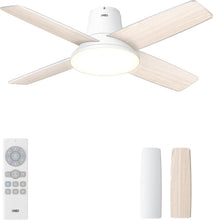 Load image into Gallery viewer, 44 Inch Ceiling Fan With Lights White Remote Control