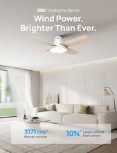 Load image into Gallery viewer, 44 Inch Ceiling Fan With Lights White Remote Control