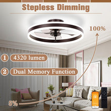 Load image into Gallery viewer, 19.7 Inch Low Profile Ceiling Fan With Light Remote