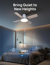 Load image into Gallery viewer, 44 Inch Ceiling Fan With Lights White Remote Control