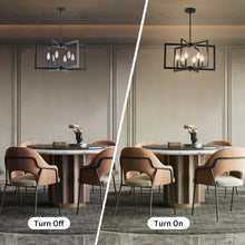 Load image into Gallery viewer, Black Metal Chandelier For Dining Room 6 Light Modern