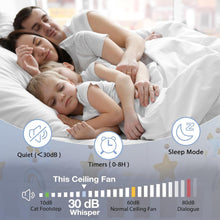 Load image into Gallery viewer, 52 Inch Smart Low Profile Ceiling Fan With Remote Control
