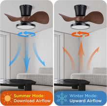 Load image into Gallery viewer, 22 Inch Quiet Ceiling Fan With LED Light And Remote