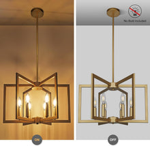 Load image into Gallery viewer, Six Light Gold Pendant Light Modern Farmhouse Chandelier