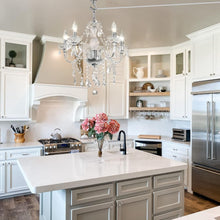 Load image into Gallery viewer, Plug In 5 Light Crystal Pendant Chandelier With Clear Cord