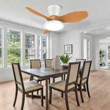 Load image into Gallery viewer, Quiet 32 Inch Ceiling Fan With LED Light Energy Efficient