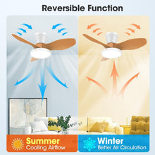 Load image into Gallery viewer, Quiet 32 Inch Ceiling Fan With LED Light Energy Efficient