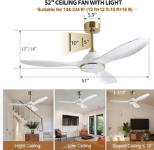 Load image into Gallery viewer, 52 Inch Ceiling Fan With DC Motor And Remote Control