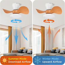 Load image into Gallery viewer, 22 Inch Ceiling Fan With LED Light For Kitchen And Bedroom