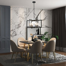 Load image into Gallery viewer, Black Metal Chandelier For Dining Room 6 Light Modern