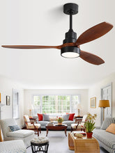 Load image into Gallery viewer, 52 Inch Flush Mount Ceiling Fan With Lights Remote Control