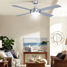 Load image into Gallery viewer, Devanti 52'' Ceiling Fan DC Motor w/Light w/Remote - Silver