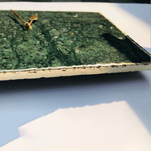 Load image into Gallery viewer, Green Marble Large Wall Clock/Personalised Momento