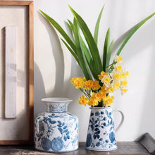 Load image into Gallery viewer, Pomegranate Hand-Painted Blue and White Porcelain Vase