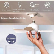 Load image into Gallery viewer, Ceiling Fan Led Light Socket Fan With Smart Remote Control 1000Lm