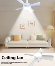 Load image into Gallery viewer, Ceiling Fan Led Light Socket Fan With Smart Remote Control 1000Lm