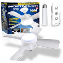 Load image into Gallery viewer, Ceiling Fan Led Light Socket Fan With Smart Remote Control 1000Lm
