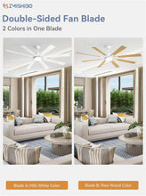 Load image into Gallery viewer, 72 Inch White Ceiling Fan With Lights And Remote DC Motor