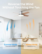 Load image into Gallery viewer, Smart Ceiling Fan 44 Inch Silver With Dimmable LED Light
