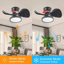 Load image into Gallery viewer, 22-Inch Quiet Ceiling Fan With LED Light Remote Control