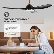 Load image into Gallery viewer, 52 Inch Quiet Dc Motor Ceiling Fan With Lights Remote