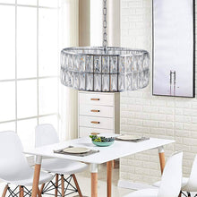Load image into Gallery viewer, (W1340P189448/L5025-450-C) Crystal Chandeliers,5-Tier Round Semi Flush